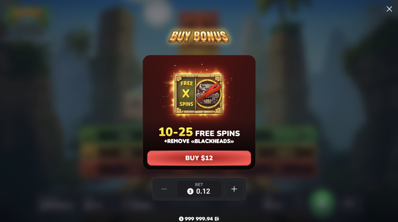 Karta Bonus Buy v Aztec Totem nabízející 10 až 25 free spinů